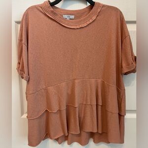 Women’s Summer Flowy Linen Peplum Top